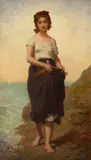 La ramasseuse de coques by François Nicolas Augustin Feyen-Perrin, oil on canvas, sold Mar 2024