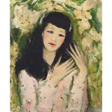 Vértes Marcell, A portrait of a woman fixing her hair, oil on canvas