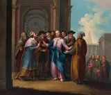 Paul Troger, Christ and the apostles, oil on canvas