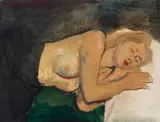 Raphael Soyer, Sleeping nude, oil on canvas