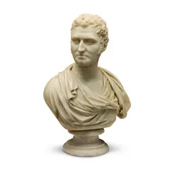 Joseph Nollekens, carved white marble bust of Samuel Bateman Dashwood, marble
