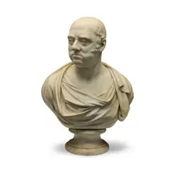 Joseph Nollekens, carved white marble bust of Lord George Augustus Henry Cavendish, later 1st Earl of Burlington of the 2nd Creation (1754-1834), marble