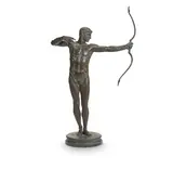 Hamo Thornycroft, patinated bronze model of Teucer, patinated bronze