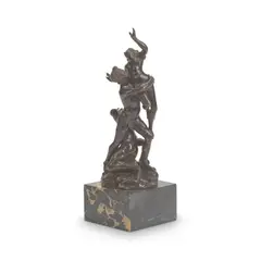 Giambologna, patinated bronze figural group of the Rape of Sabines, patinated bronze