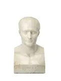 Antoine-Denis Chaudet, first half 19th century carved white marble portrait bust of Napoleon, marble
