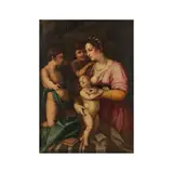 Allégorie de la Charité by Atelier de Andrea del Sarto, oil on panel, offered Oct 2024