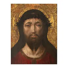 Ecole espagnole, Le Christ couronné d'épines, oil on gold ground panel