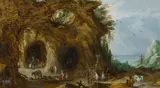 Joos de Momper, Grotte avec service religieux et vue panoramique