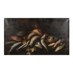 Giuseppe Recco, Nature morte aux poissons, oil on canvas