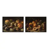 Ecole napolitaine, Paire de Nature Morte aux figues, a pair, oil on canvas, unlined