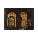 François de Nomé, Sémiramis visitant son palais, oil on canvas