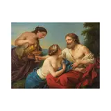 Loth et ses filles lui versant à boire by Louis-Jean-François Lagrenée, oil on panel, sold Oct 2024