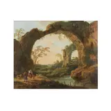 Jean-Baptiste Pillement, Personnages sous un arc rocheux près d'une rivière