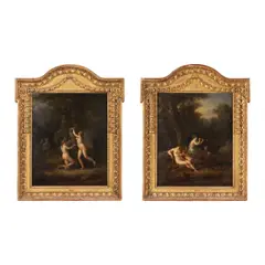 Jacques Antoine Vallin, Le Culte à Pan ; La Jeunesse de Bacchus, a pair, oil on canvas