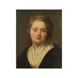 Nicolas Bernard Lépicié, Portrait de jeune femme aux yeux bleus, oil on canvas