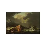 Francesco Fidanza, Scène de naufrage, oil on panel