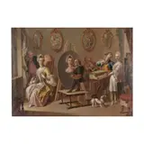 Alessio d'Elia, Jeune femme posant pour son portrait ; Un intérieur élégant avec une jeune femme à sa toilette, a pair, oil on canvas