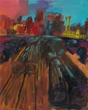 Rainer Fetting, Pier to Manhattan, 1984, Öl auf Leinwand