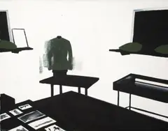 Westerplatte by Wilhelm Sasnal, 2002, Öl auf Leinwand, sold Nov 2013