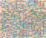 Farbfelder. 6 Anordnungen von 1260 Farben (Blau-Gelb-Rot) by Gerhard Richter, 1974, Offsetdruck auf festem Papier, sold Feb 2022