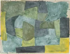 Serge Poliakoff, Composition abstraite, 1959, Gouache auf Ingres-Bütten