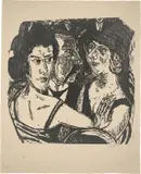 Max Beckmann, Gruppenbildnis Edenbar, 1923, Holzschnitt auf Velin
