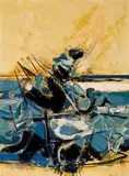 John Levee, Abstraction in Blue and Yellow