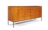 Paul McCobb, Sideboard, 1952, Maple, enameled steel rod