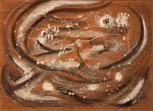 Marie Dick, Integration, Oil on burlap