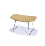 Harry Bertoia, Small Diamond chair and ottoman (2), Enameled steel wire, upholstery