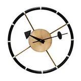 George Nelson, Steering Wheel wall clock, 1949, Enameled steel, brass