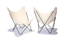 Jorge Ferrari Hardoy, Butterfly chairs (2), Enameled steel, canvas