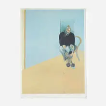 Study for Self Portrait by Francis Bacon, 1984, offset lithograph in colors, sold Oct 2021