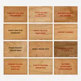 Jenny Holzer, Truisms (twelve postcards), screenprint on wood