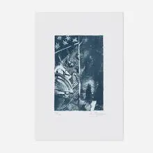 Summer Blue by Jasper Johns, 1985-1991, lithograph on J. Whatman paper, sold Oct 2021