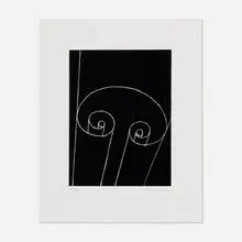 Untitled by Martin Puryear, 2011, woodcut on paper, sold Oct 2021