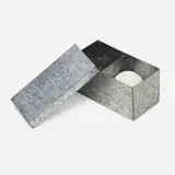 Ann Hamilton and David Ireland, Untitled (AHDI Boxes), 1994, galvanized tin, concrete, horse hair