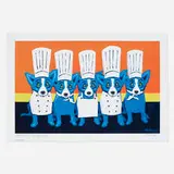 Heat in the Kitchen by George Rodrigue, 2009, screenprint in colors, sold Oct 2021