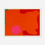 Patrick Heron, Magenta Disc & Red Edge: April 1970, 1970, screenprint in colors