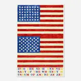 Jasper Johns, Two Flags (Whitney Museum of American Art 50th Anniversary), 1979-80, lithograph in colors