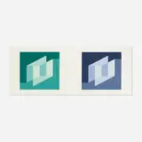 Folio II Folder 25 (from the Formulation: Articulation portfolio) by Josef Albers, 1972, screenprint in colors on Mohawk Superfine Bristol, sold Oct 2021