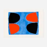 Terry Frost, Black and Red on Blue