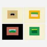 Howard Hodgkin, Four works from the Indian Views series, 1971, screenprint in colors on J Green paper