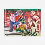 Romare Bearden, Louisiana Serenade (from the Jazz Suite), 1979, lithograph in colors