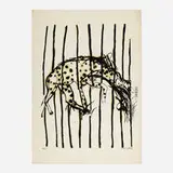 Brett Whiteley, 6. Hyena (from the My Relationship between Screenprinting and Regent’s Park Zoo between June and August 1965 series), 1965, screenprint in colors