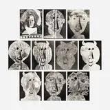 Pablo Picasso and André Villers, Diurnes, Découpages et Photographies portfolio, 1962, thirty reproductions of photographs and cut-outs