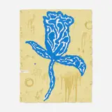 Donald Baechler, Blue Flower, 1995, lithograph in colors