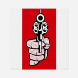 Roy Lichtenstein, Pistol for Banner, 1968, screenprint in colors