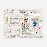 Untitled by Jean-Michel Basquiat, 2019, screenprint in colors, sold Oct 2021