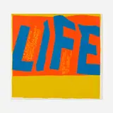 life is a complicated business by Corita Kent, 1967, screenprint in colors, sold Oct 2021